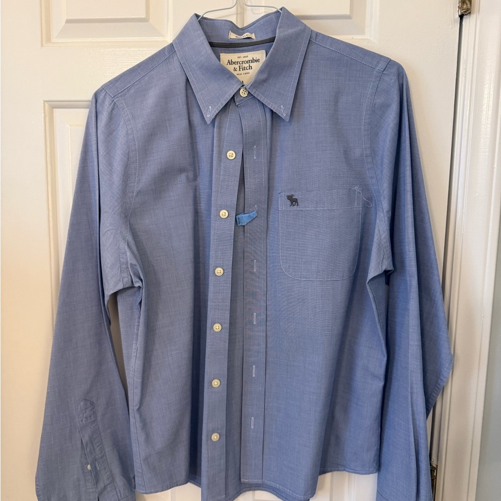 Abercrombie & Fitch Light Blue Casual Shirt